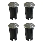 2W Stainless Steel Recessed Outdoor Led Marker 4 Pieces - Elisir Viadurini