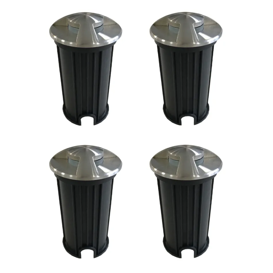 2W Stainless Steel Recessed Outdoor Led Marker 4 Pieces - Elisir Viadurini