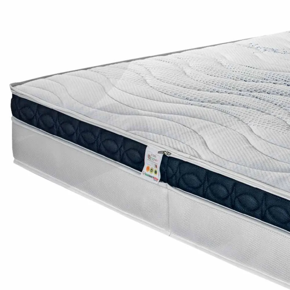 Square and Medium High Mattress 22 cm in Memory Aloe Feel Made in Italy - Duran Viadurini