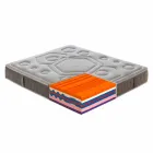 One and a Half Mattress in Memory Vitaminic H 25cm Made in Italy - Orange Viadurini
