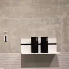 White Corian Wall Shelf L 35 or L 60 cm Made in Italy Quality - Elono Viadurini