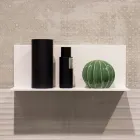 White Corian Wall Shelf L 35 or L 60 cm Made in Italy Quality - Elono Viadurini