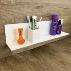 White Corian Wall Shelf L 35 or L 60 cm Made in Italy Quality - Elono Viadurini