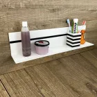 White Corian Wall Shelf L 35 or L 60 cm Made in Italy Quality - Elono Viadurini