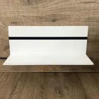 White Corian Wall Shelf L 35 or L 60 cm Made in Italy Quality - Elono Viadurini