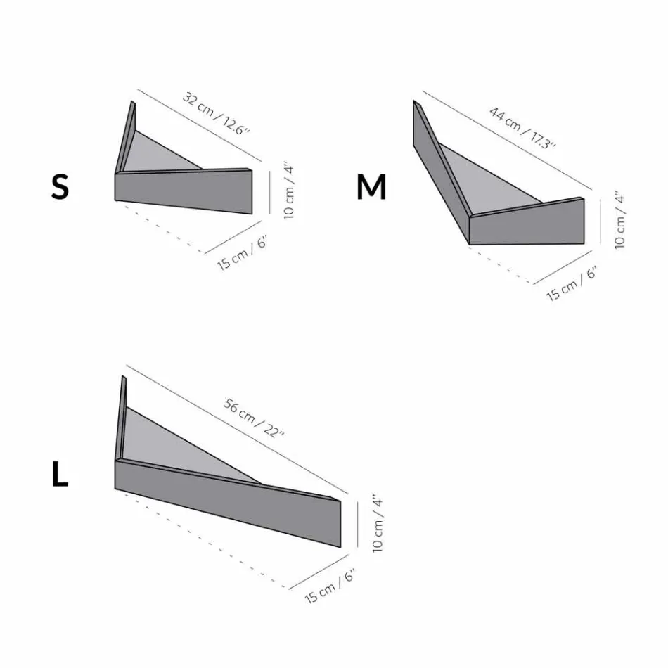 Design Wall Shelf in Plywood and Metal with Coat Rack - Berema Viadurini