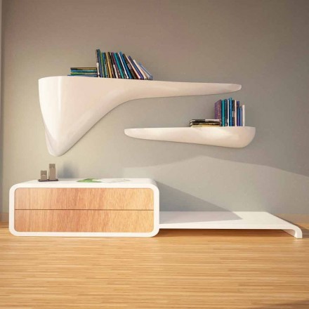 Modern design shelf produced in Italy, Sizzano Viadurini