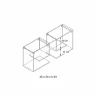 Transparent Glass Wall Shelves Versatile Elegant Design 2 Pieces - Roll Viadurini