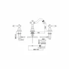 3-Hole Mixer for Bidet in Brass Classic Design Made in Italy - Shelly Viadurini