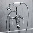 Column Mixer for Bathtub with Shower in Brass Made in Italy - Shelly Viadurini