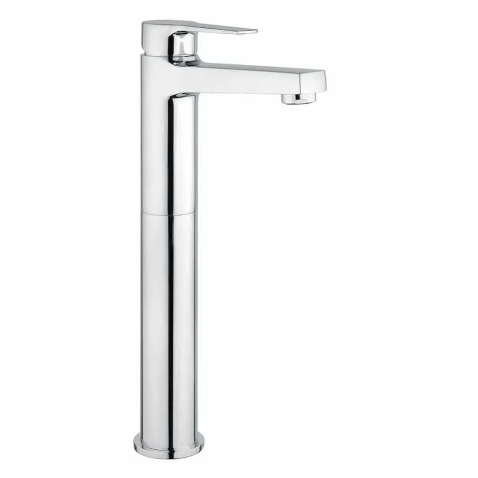 Tall Brass Bathroom Sink Mixer Without Drain Made in Italy - Sindra Viadurini