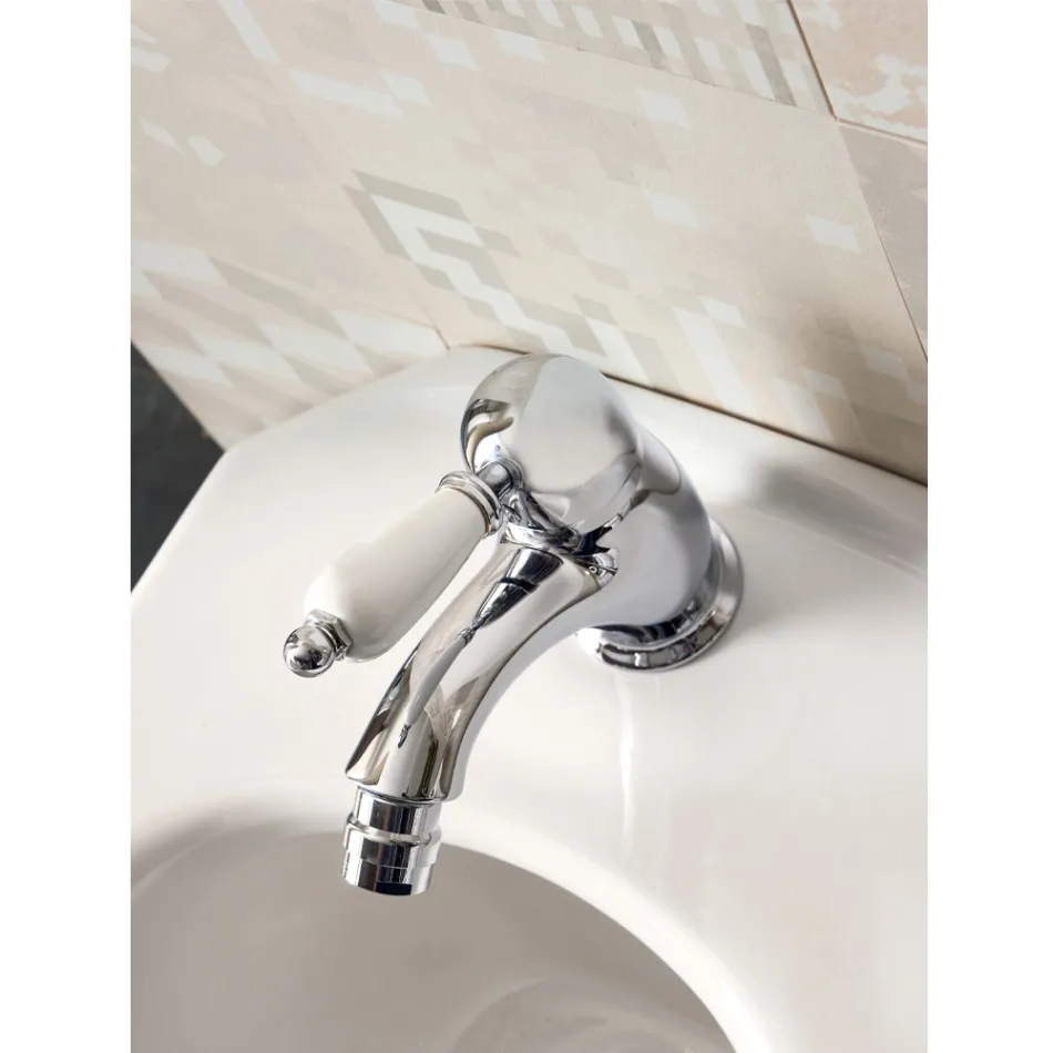 Classic Style Bidet Mixer in Handmade Brass with Lever - Noriana Viadurini