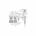 Made in Italy Design Brass 4 Hole Bathtub Mixer - Panela Viadurini