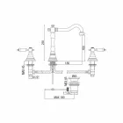 Classic 3-Hole Brass Basin Mixer Made in Italy - Shelly Viadurini