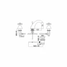 Classic Design 3-Hole Basin Mixer in Brass Made in Italy - Lisca Viadurini