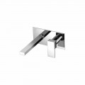 Wall Mounted Washbasin Mixer for Bathroom Single Plate Made in Italy - Panela