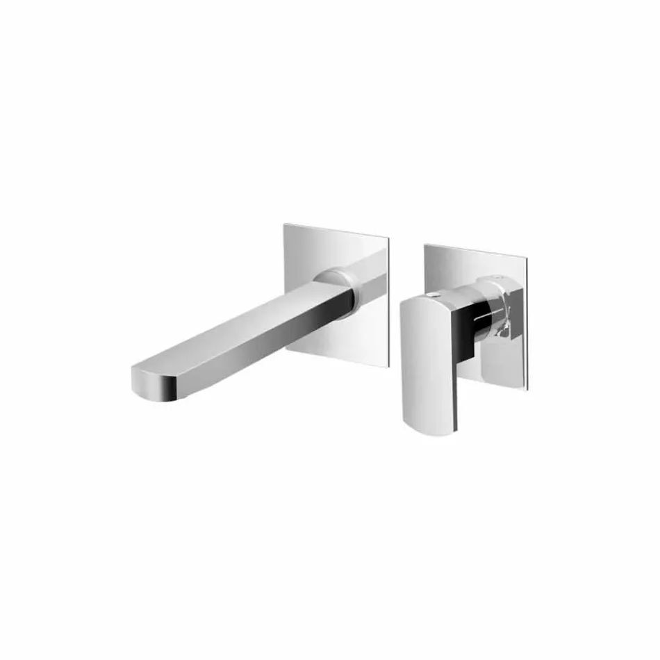 Brass Wall Mounted Washbasin Mixer Made in Italy - Sika Viadurini