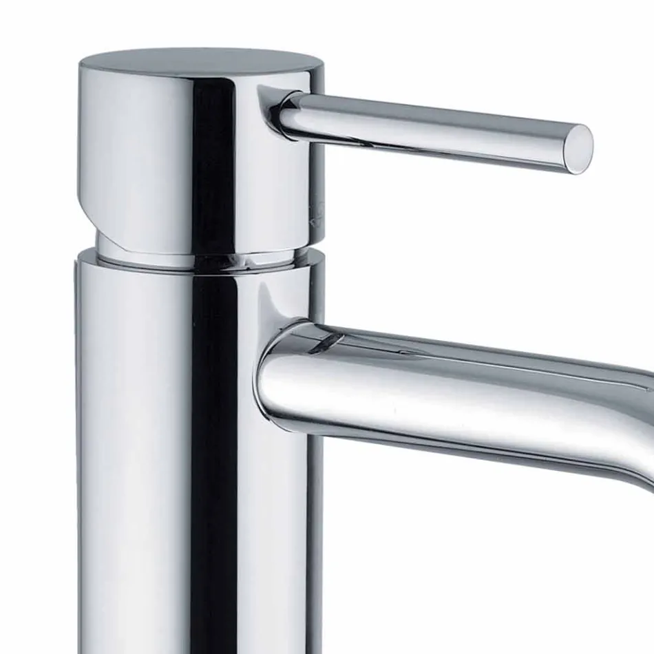 Bathroom Basin Mixer in Chromed Brass Modern Design Made in Itlay - Liro Viadurini