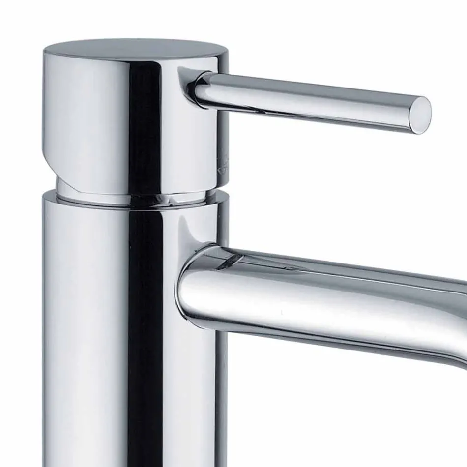 Bathroom Basin Mixer in Chromed Brass Modern Design Made in Itlay - Liro Viadurini