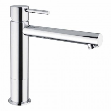 Bathroom Basin Mixer in Chromed Brass Without Drain Made in Italy - Ermia Viadurini