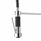 Chrome Brass Kitchen Sink Mixer with Shower Made in Italy - Kondor Viadurini