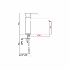 Brass basin mixer with spout 170 mm centre distance Made in Italy - Ermia Viadurini