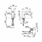 Modern Basin Mixer with Infrared Sensor in Chromed Metal - Gonzo Viadurini