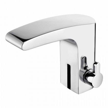 Modern Basin Mixer with Infrared Sensor in Chromed Metal - Gonzo Viadurini