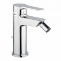 Modern Brass Bidet Mixer with Drain Made in Italy - Sindra