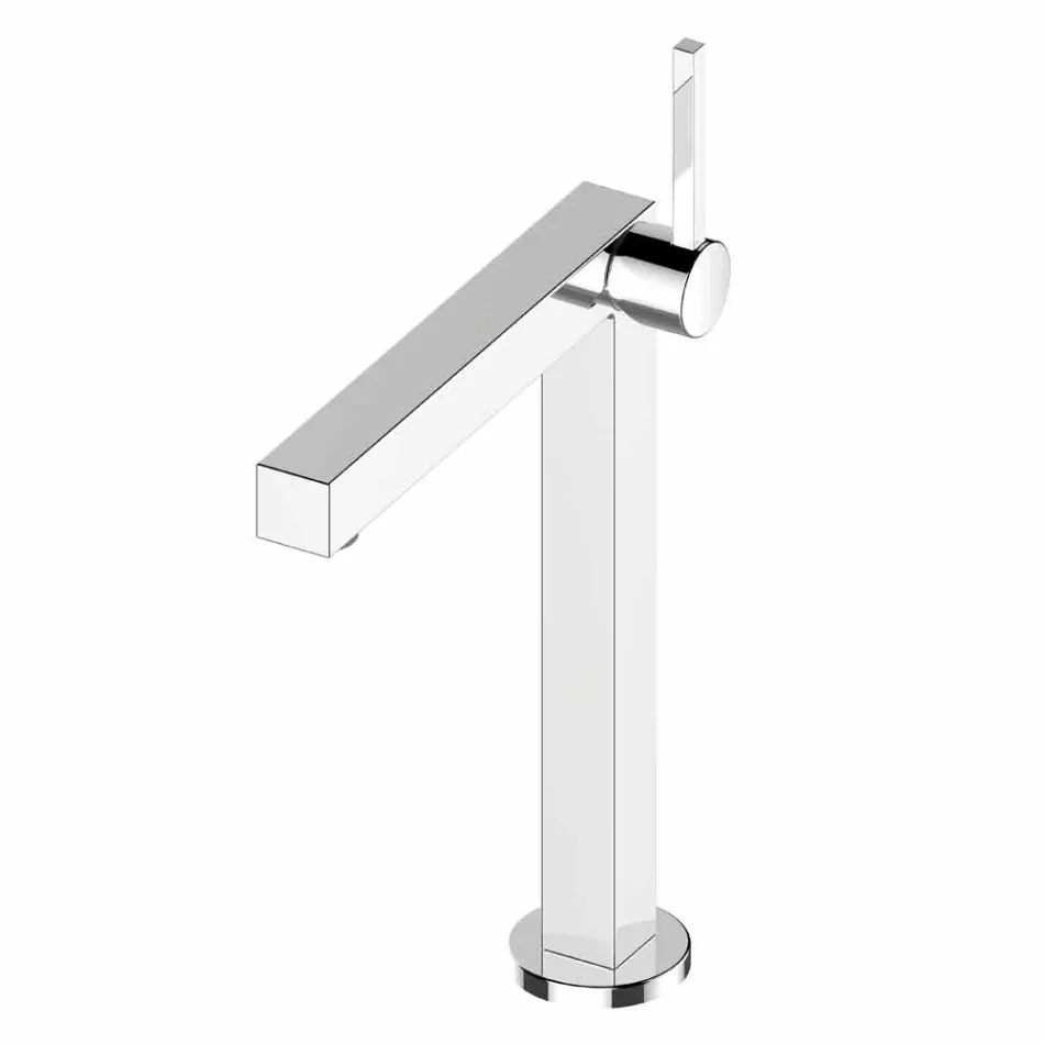Modern Bathroom Washbasin Mixer in Chrome Finish Metal - Girino Viadurini