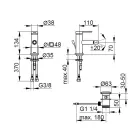 Single-lever bidet mixer with flat design in chromed brass - Agenore Viadurini