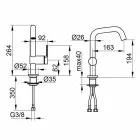 Modern Design Single Lever Mixer for Bathroom Washbasin in Metal - Zanio Viadurini