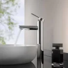 Modern Design Single Lever Mixer for Bathroom Washbasin in Metal - Zanio Viadurini