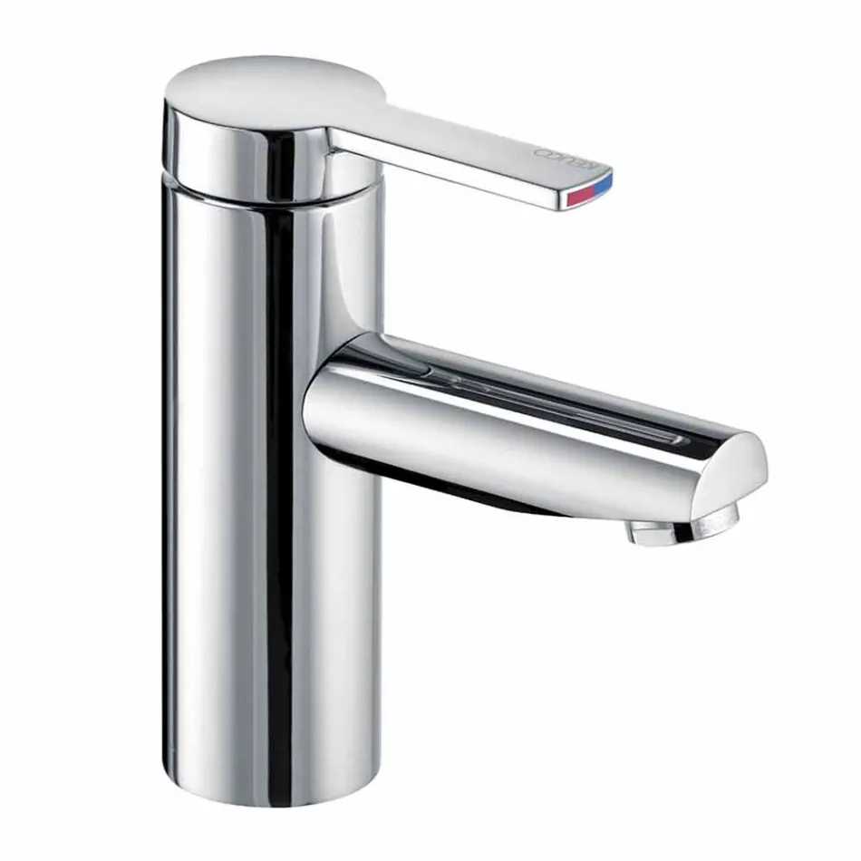 Modern Design Single Lever Mixer for Bathroom Washbasin in Metal - Zanio Viadurini