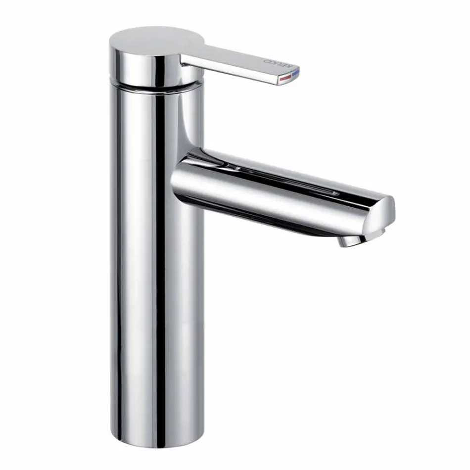 Modern Design Single Lever Mixer for Bathroom Washbasin in Metal - Zanio Viadurini