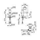 Single-lever basin mixer with flat design in chromed brass - Agenore Viadurini