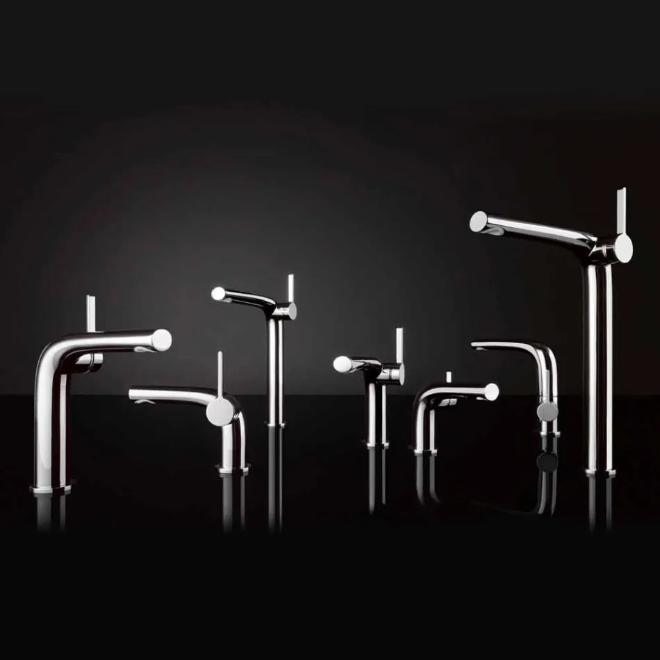 Modern Single-Lever Mixer for Washbasin Without Metal Drain - Pinto Viadurini
