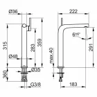 Modern Single-Lever Mixer for Washbasin Without Metal Drain - Pinto Viadurini