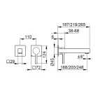 Single-lever wall-mounted basin mixer in brass - Erik Viadurini