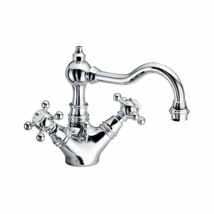 Single-Hole Design Brass Basin Mixer Made in Italy - Binsu Viadurini