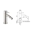 Bidet Mixer Without Drain in AISI 316L Steel - Artigli Viadurini