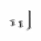 Chrome-plated 3-Hole Bathtub Mixer Made in Italy - Sika Viadurini