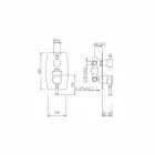 Shower mixer with 3-way diverter Made in Italy - Neno Viadurini