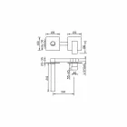 Made in Italy Design Wall Basin Mixer - Panela Viadurini