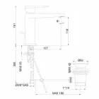 Bathroom Basin Mixer with Drain in Chrome Finish Made in Italy - Galla Viadurini