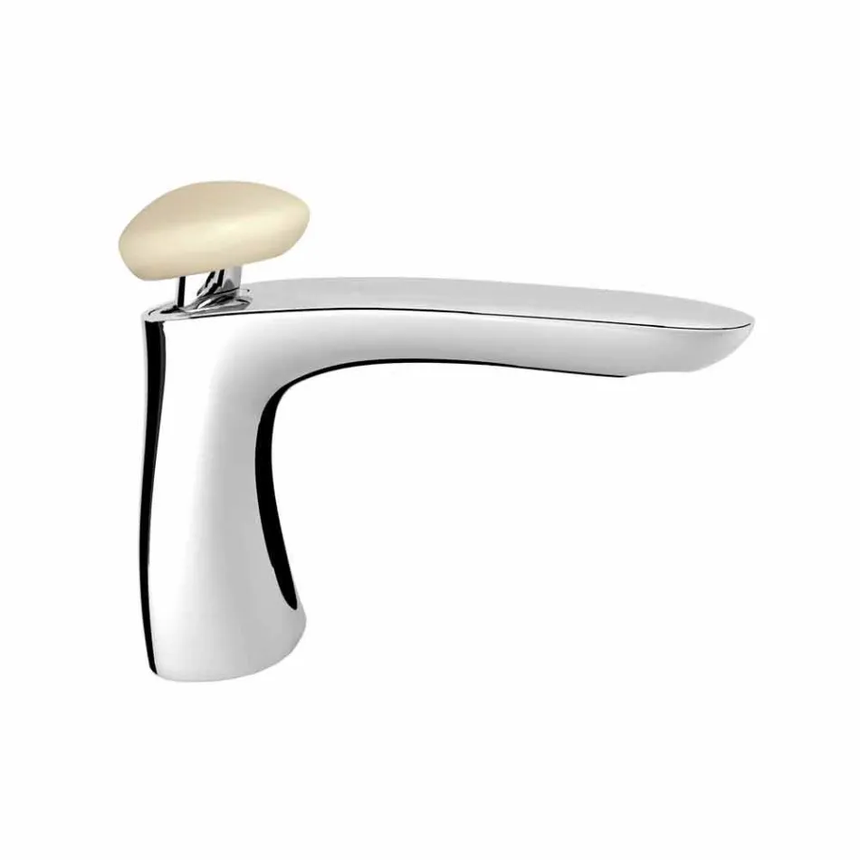 Modern Brass Bathroom Sink Mixer Made in Italy - Besugo Viadurini