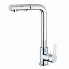 Washbasin mixer with 2-jet hand shower in brass Made in Italy - Croma Viadurini