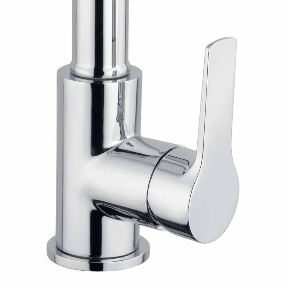 Washbasin mixer with 2-jet hand shower in brass Made in Italy - Croma Viadurini