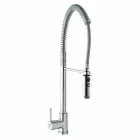 Kitchen Basin Mixer in Brass with Hand Shower Made in Italy - Kalimo Viadurini
