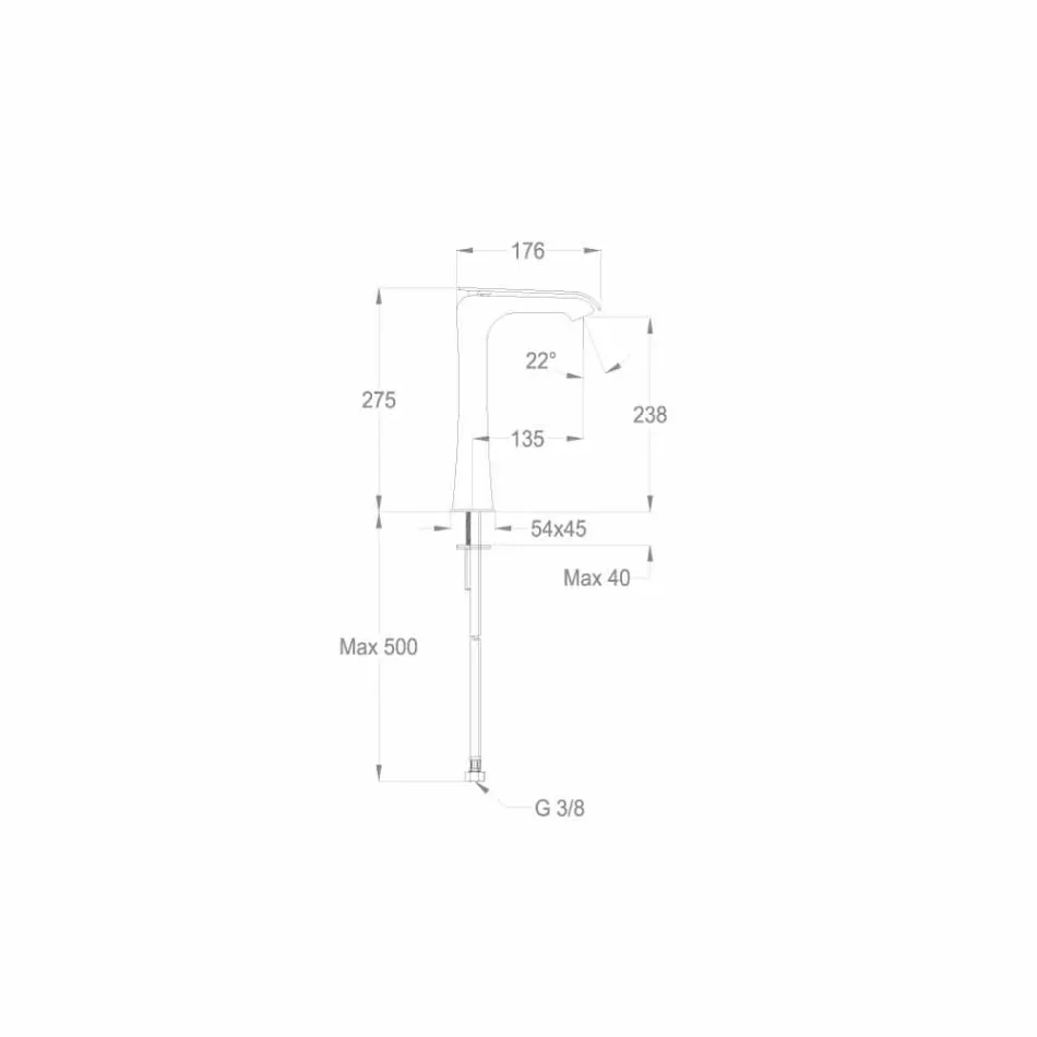 Made in Italy Design Chrome Brass Basin Mixer - Bonina Viadurini